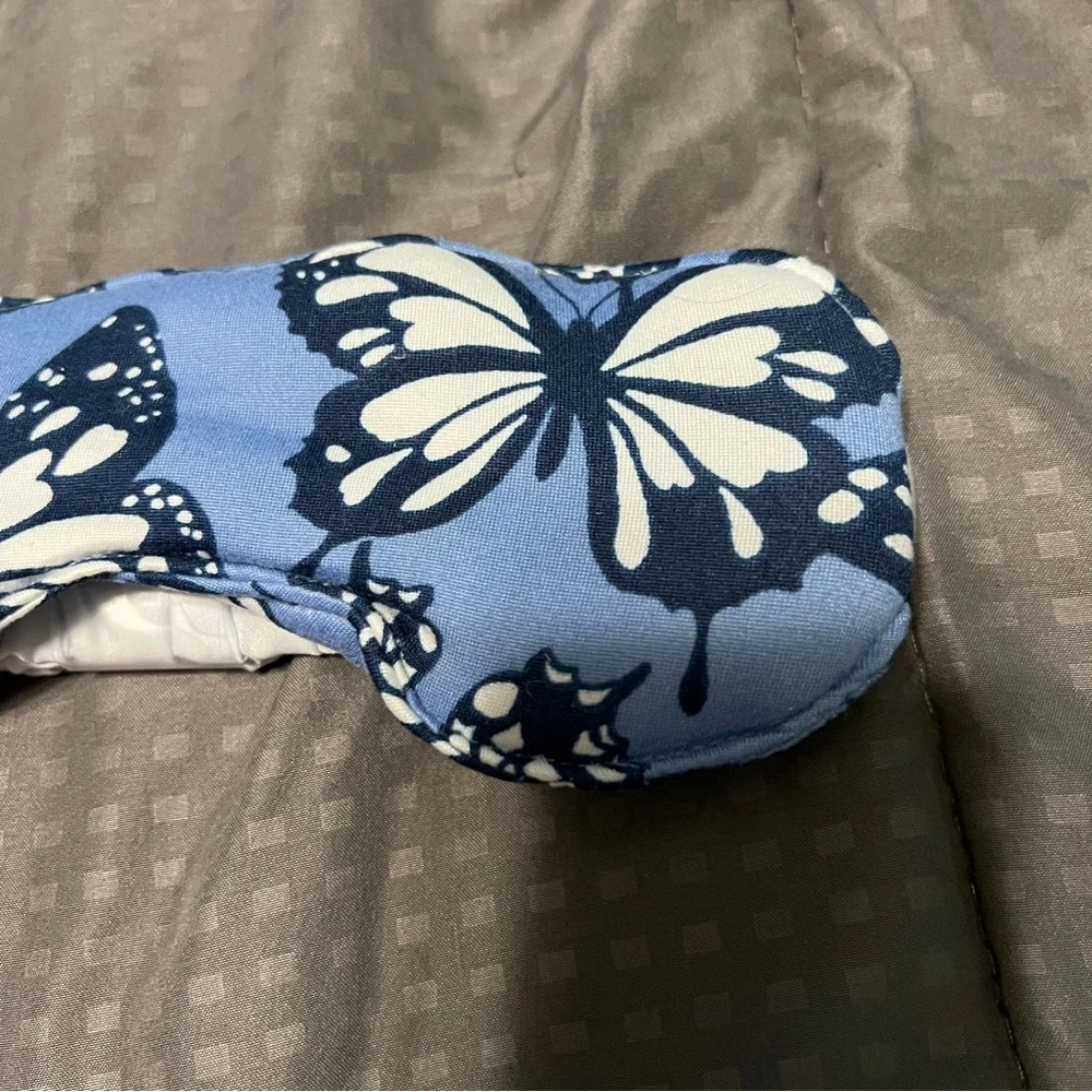 Carole hochman butterfly sleep mask blue white